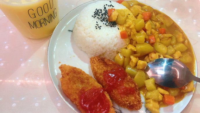 香浓咖喱土豆盖饭