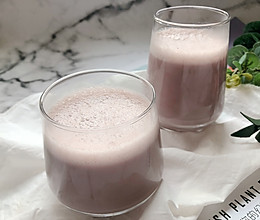 #换着花样吃早餐#早餐营养饮品——紫薯核桃牛奶汁的做法