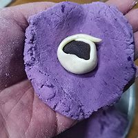 芝心豆沙紫薯糯米糍的做法图解7