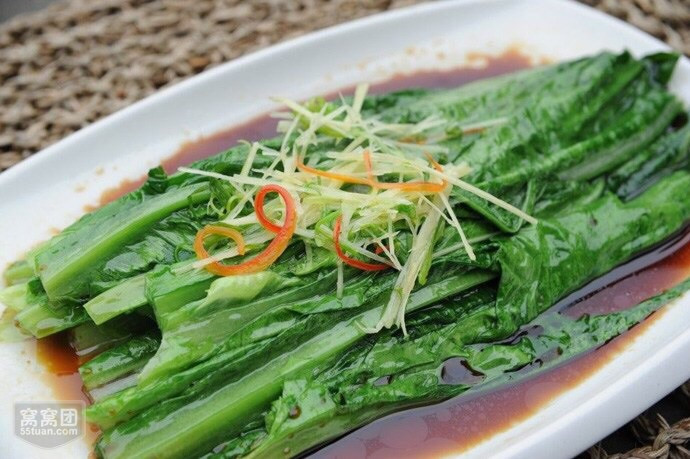 白灼油麦菜的做法