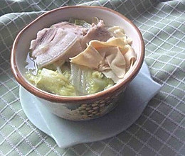 五花肉白菜炖干豆腐的做法