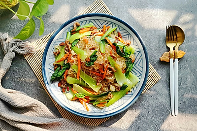 青菜炒粉丝