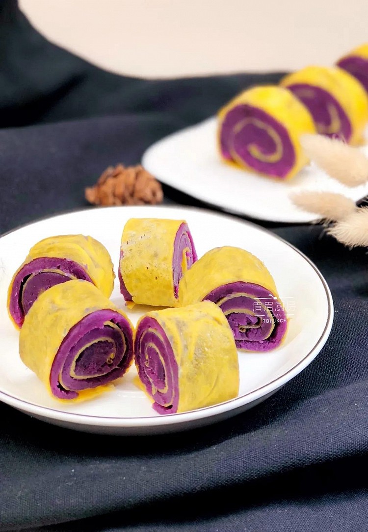奶香紫薯卷的做法