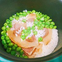 云南春日宴～火腿豌豆焖饭（龙抬头）的做法图解7