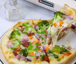 营养美味的腊肠杂蔬披萨，厨房小白也能做的做法