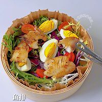 快乐减脂鱼排轻食沙拉，低脂低卡高蛋白的做法图解2