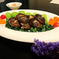 蚝油油菜香菇的做法图解3