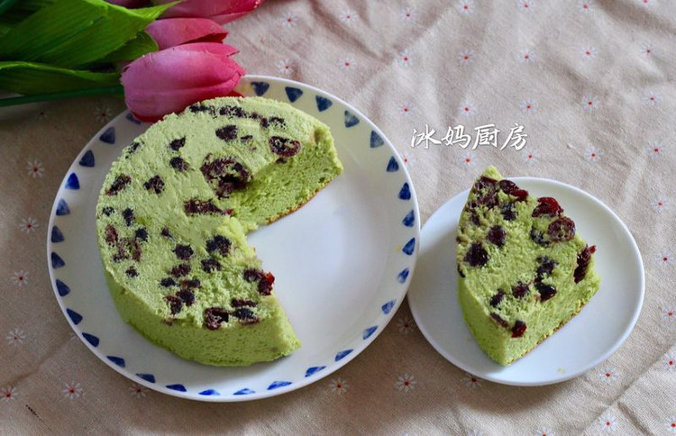 蔓越莓抹茶轻乳酪蛋糕的做法