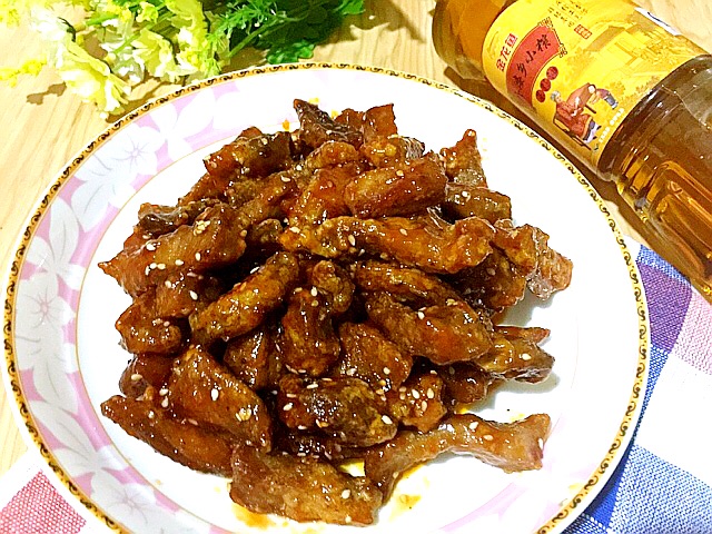 糖醋里脊#金龙鱼外婆乡小榨菜籽油#的做法图解8