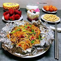 #刘畊宏女孩减脂饮食#锡纸粉丝金针菇的做法图解15