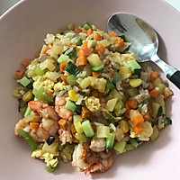 大虾什锦炒饭（3-4人量）的做法图解3