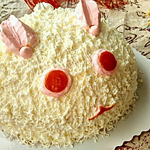 裱花蛋糕：雪兔#相约MOF#