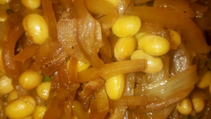榨菜炒黄豆