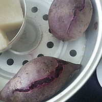 【无面粉版】紫薯芝士芝麻球（新式年夜饭甜点~粗粮哟~）的做法图解2
