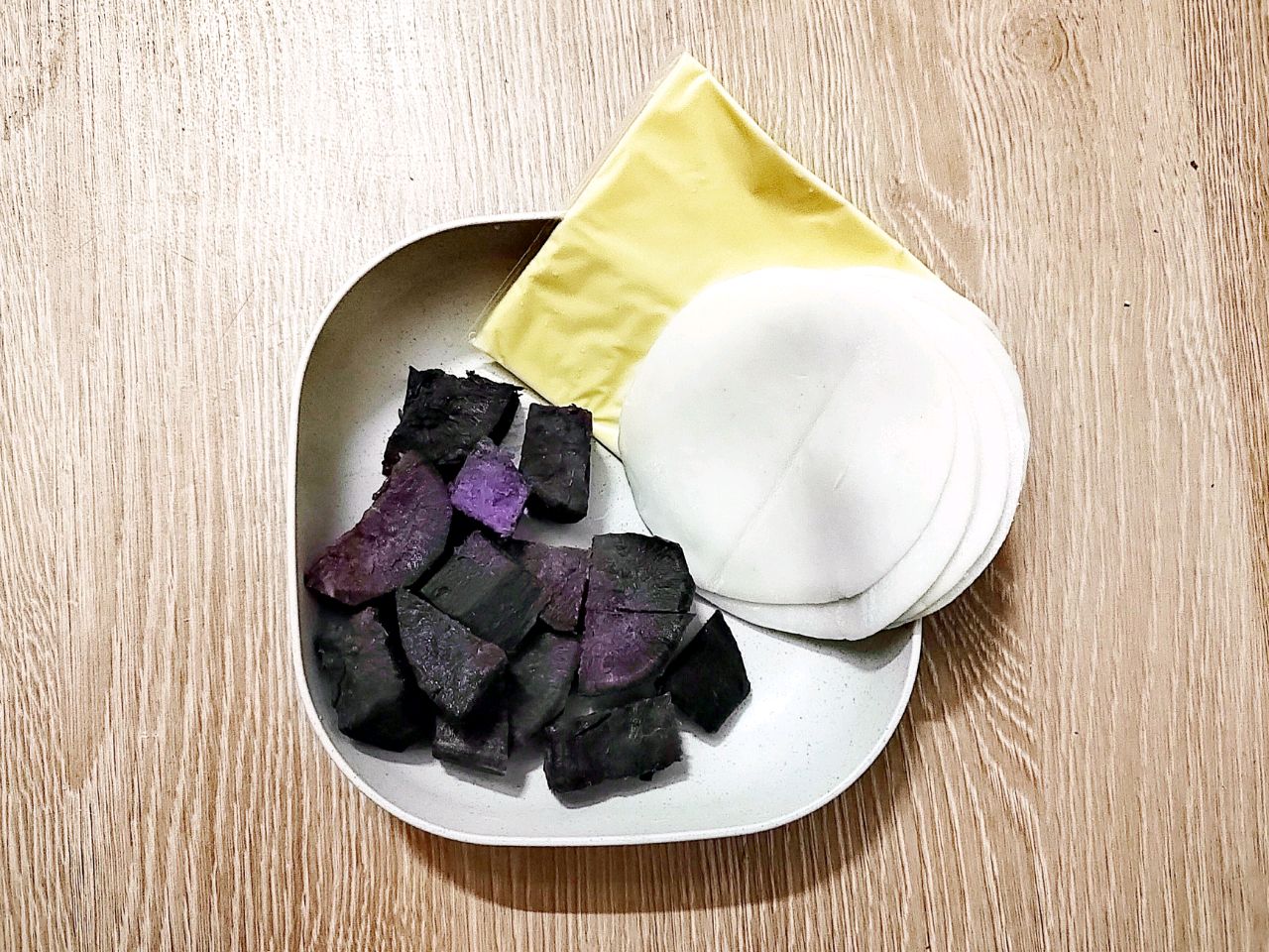 芝士焗紫薯的做法_【图解】芝士焗紫薯怎么做如何做好吃_芝士焗紫薯家常做法大全_飘e_豆果美食