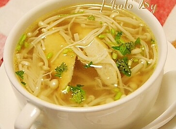 韩国金针菇鱼卷汤