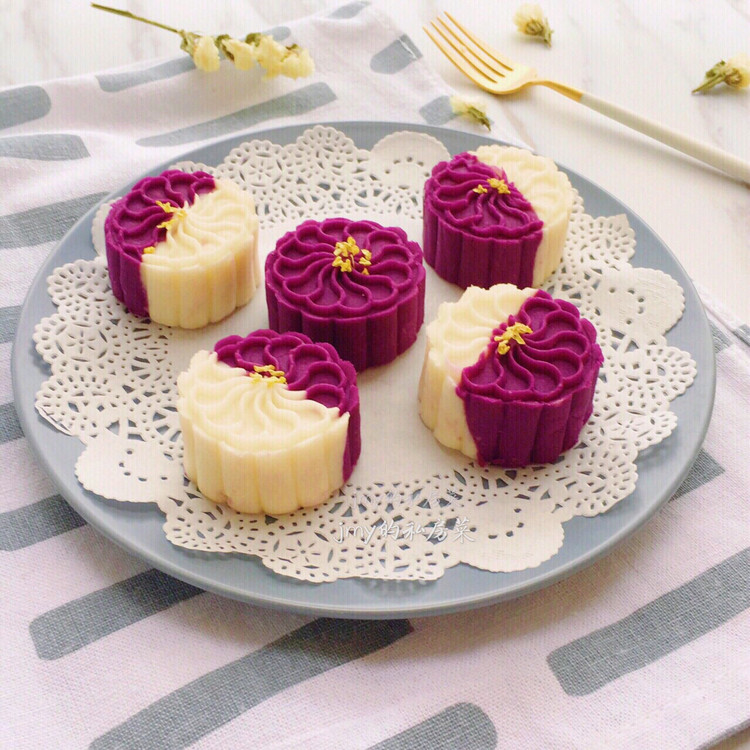 桂花紫薯山药糕的做法