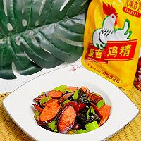 #龙年好运来 乐享豪吉味#辣椒炒香肠的做法图解6