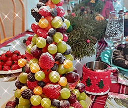 圣诞聚餐～水果圣诞树的做法