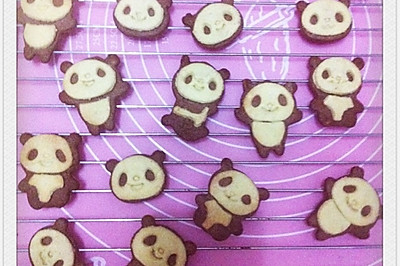 超可爱熊猫饼干