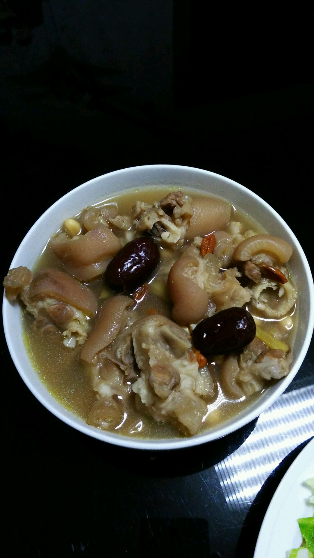 精品|  猪蹄炖黄豆+猪蹄汤粥（一菜二吃）的做法图解6