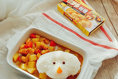 小朋友的最爱萌萌哒鸡肉咖喱饭