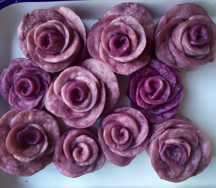 紫薯玫瑰小馒头的做法