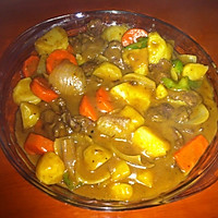 咖喱牛肉土豆胡萝卜青椒洋葱的做法图解1