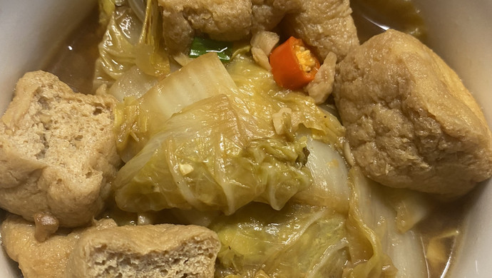 白菜焖豆泡