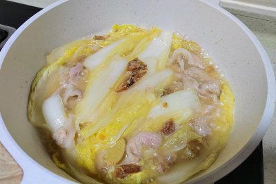 虾干猪肉炖白菜（一个人的晚餐）