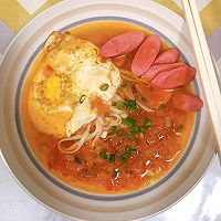 番茄鸡蛋汤面的做法图解4