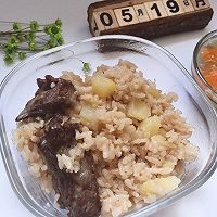 #桃子辅食记#土豆排骨焖饭的做法图解4