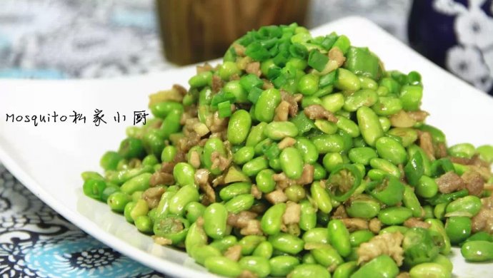 肉末炒毛豆【Mosquito私家小厨】