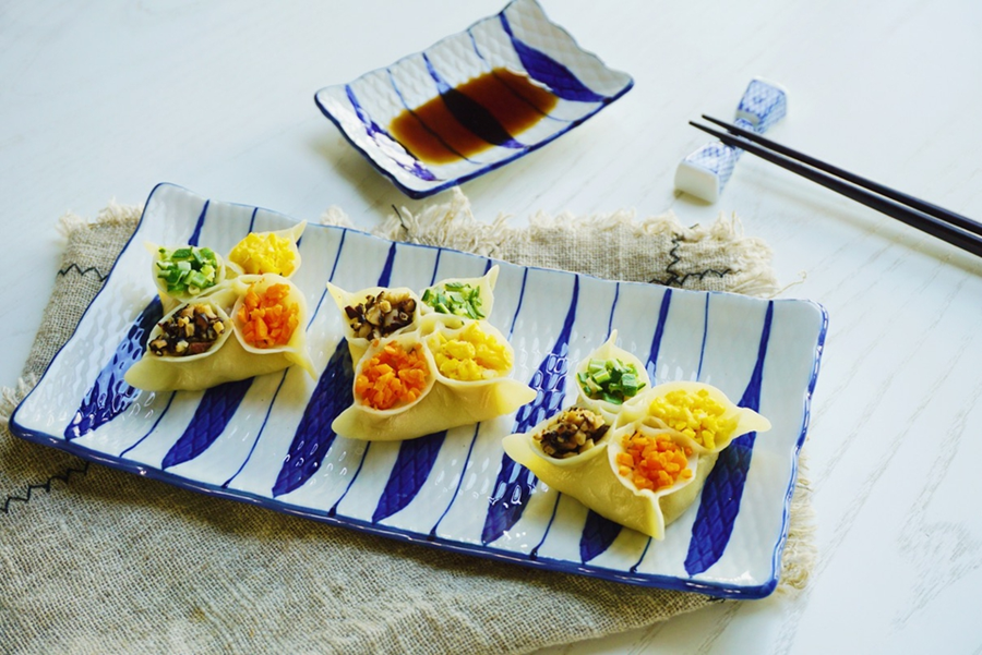 Four happiness steamed dumplings -- new Chinese style steamer S228 recipe of boss electric appliance