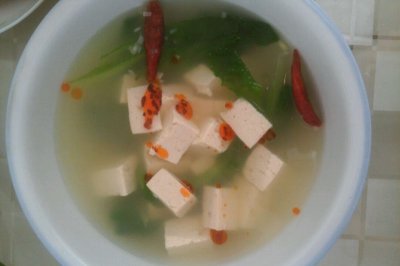 小白菜炖豆腐