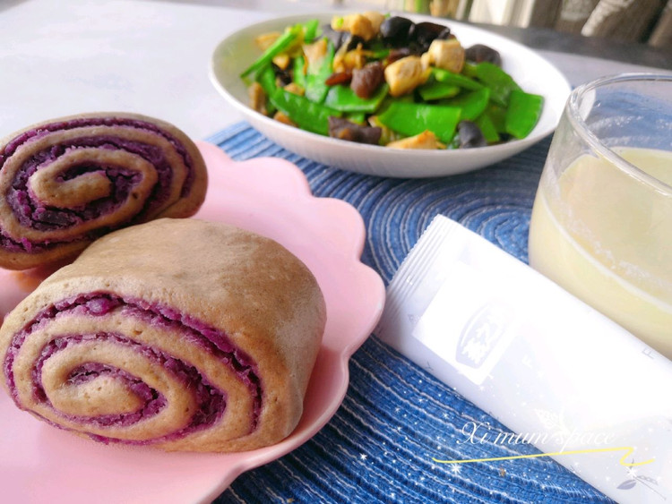 健康减脂餐荞麦面紫薯馒头的做法