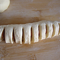 #九阳烘焙剧场#烤箱试用之酥松粒火腿花形面包的做法图解12