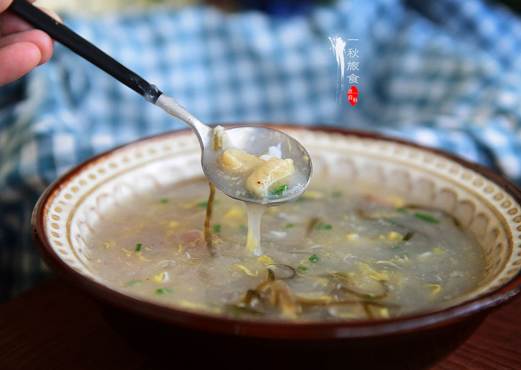 手工面筋稀饭（宝宝辅食早餐）的做法