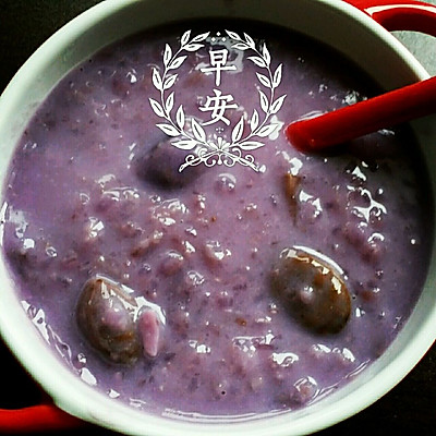 奶香紫薯板栗粥