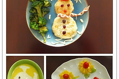 雪人儿童早餐