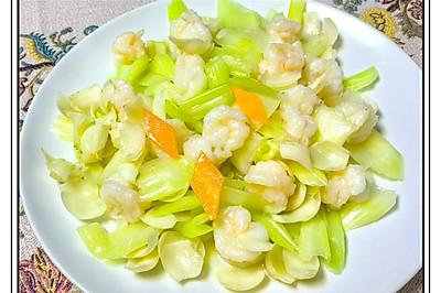 西芹百合炒虾仁
