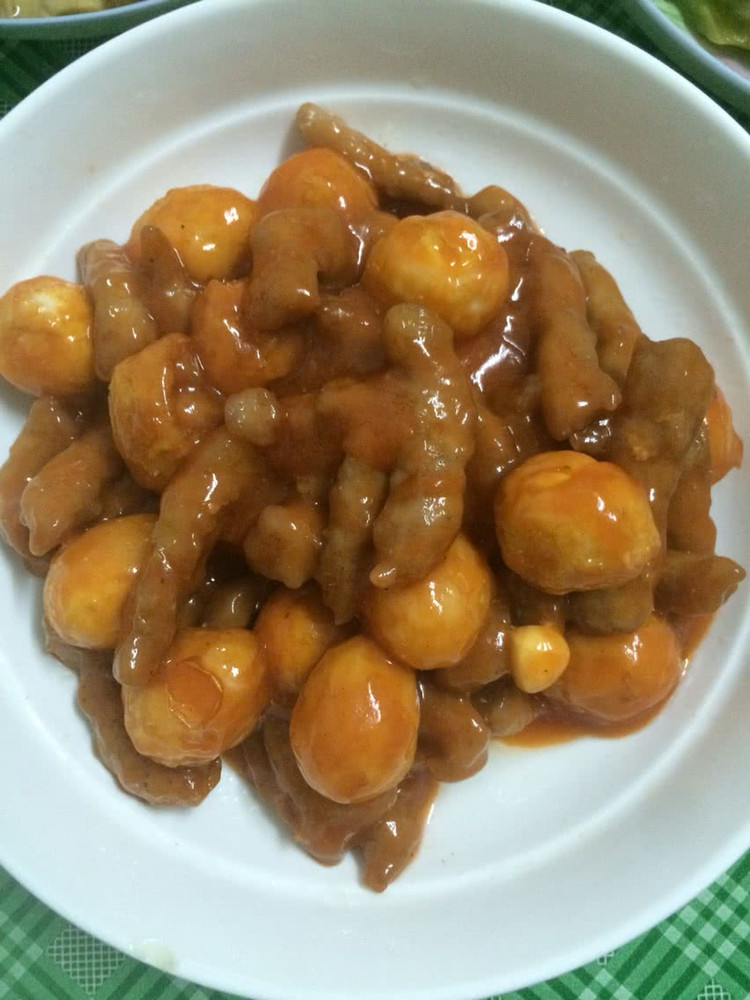 酸甜里脊肉鹌鹑蛋的做法