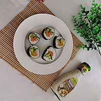 #换着花样吃早餐#酸乳酪沙拉酱寿司的做法图解10