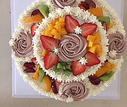 水果裱花蛋糕的做法