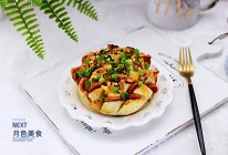 快手奶酪青椒火腿烤馒头的做法