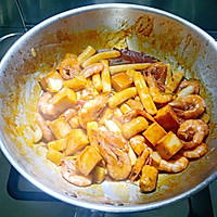 #暖冬酱在手，嗨吃部队锅#韩式大虾炒年糕的做法图解10