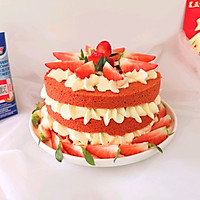 #一口新年味，全家享佳味#红丝绒草莓蛋糕的做法图解21