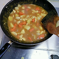 鸡肉什锦咖喱饭的做法图解3