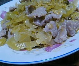 咸菜炒猪肉的做法