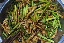 蒜苔肉丝的做法